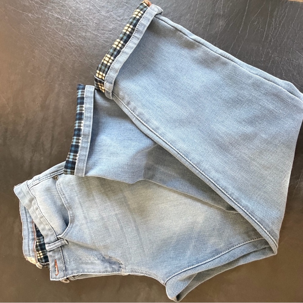 Lined jeans